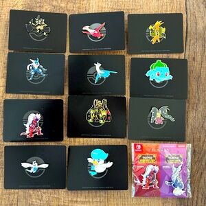 Pokémon Official Collection Pins Pin back on Vmax card  Lot of 13